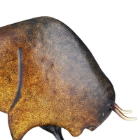 Tooarts Tierskulptur Eisen American Bison Sculpture Art Ornament Kultur der amerikanischen Ureinwohner Buffalo Home Decoration Vintage Crafts Geschenk