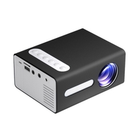 TOPRECIS Mini-Projektor Tragbarer Filmprojektor für den Außenbereich mit 100-Zoll-Projektorbildschirm 1080P Unterstützte Fernbedienung Kompatibel mit TV-Stick-Videospielen USB TF AV T300