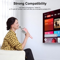 TOSING G1 Karaoke Player Wireless Bluetooth 5.0 Mikrofon Lautsprecheraufnahme Gesang Live-Mikrofon 2600mAh Wiederaufladbarer TWS Duet Gesang für Smartphone Tablet PC TV