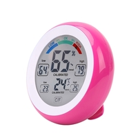 Touch Screen Temperatur- und Feuchtigkeitsmessgerät Digitaler Rundform-Innenthermometer und Hygrometer
