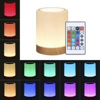 Touching Control Nachttischleuchte mit Fernbedienung 13 Farben und 3 Beleuchtungsmodi Timer-Funktion