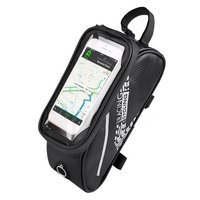 Touchscreen Fahrrad Lenkertasche Wasserdichte Vorderrahmen Oberrohr Fahrradtasche Große Kapazität Radfahren Vordere Aufbewahrungstasche für 7 Zoll Großbildschirm