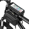 Touchscreen-Fahrradlenker-Tasche Wasserdichte Frontrahmen-Oberrohr-Fahrradtasche Doppelpacktasche Große Kapazität