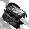 Touchscreen-Fahrradtasche Wasserdichte Frontrahmen-Oberrohr-Fahrradtasche Hartschalen-Doppelpacktasche Packung mit großer Kapazität für die Vorderrad-Aufbewahrungstasche für Rennräder MTB Mountainbike