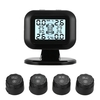 TPMS-Reifendrucküberwachungssystem Drahtloses Echtzeit-LCD-Display 4 externe Sensoren Alarmfunktion