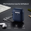 TPU-Schutzhülle für AirPods 1/2 Elastische Schutzhülle Staubdicht Stoßfeste Schutzhülle mit Aufhänger (Blau)