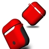 TPU Silikon Kopfhörer Hülle Schutzhülle für Airpods Stoßfest Wasserdichte Schutzfolie für Apple AirPods AirPod Zubehör Mattierte Oberfläche (Rot)