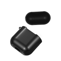 TPU Silikon Kopfhörer Hülle Schutzhülle für Airpods Stoßfest Wasserdichter Schutz für Apple AirPods AirPod Zubehör Glatte Oberfläche (Schwarz)