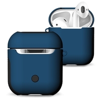 TPU Silikon Kopfhörer Hülle Schutzhülle für Airpods Stoßfest Wasserdichter Schutz für Apple AirPods AirPod Zubehör Mattierte Oberfläche (Blau)