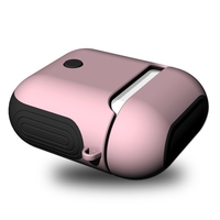 TPU Silikon Kopfhörer Hülle Schutzhülle für Airpods Stoßfest Wasserdichter Schutz für Apple AirPods AirPod Zubehör Mattierte Oberfläche (Pink)