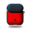 TPU Silikon Kopfhörer Hülle Schutzhülle für Airpods Stoßfester,  wasserdichter Schutz für Apple AirPods AirPod Zubehör Mattierte Oberfläche (Blau & Rot)