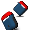 TPU-Silikon-Kopfhörer-Hülle Schutzhülle für Airpods Stoßfester,  wasserdichter Schutz für Apple AirPods AirPod-Zubehör Mattierte Oberfläche (Rot & Blau)