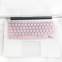 TPU-Tastaturabdeckung Staubdichte Tastaturschutzfolie Kompatibel mit Apple MacBook Air 13, 3 Zoll A1466 / A1369 Pink