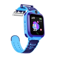 TR5-1 2G Kinder Smart Watch mit Micro-SIM-Kartensteckplatz 1, 54 Zoll Touchscreen Anti-verlorene Armbanduhr mit GPS LBS Positionierung SOS Calling Voice Chat Wasserdichtes Wetter für Kinder Kinder Blau