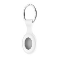 Tracker Silikon Schutzhülle Ersatz für Apple Airtags Tracker Abdeckung Edelstahl Schlüsselbund Anti-Kratzschutz Finder Halter