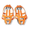 Traction Cleats mit 18 Spikes Schneeschuhe Rutschfeste Schuhe 18 Zähne Klettersteigeisen für Outdoor Winter Walking Jogging Wandern Eisfischen Edelstahl Überschuhe