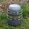 tragbar Outdoor Cooking Set Eloxiertem Aluminium Non-Stick Pot Schüssel Kochgeschirr Camping Picknick Wandern Utensilien für eine Person