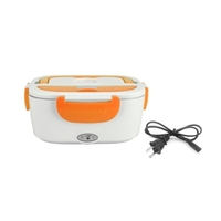 Tragbare 12 / 24V elektrische Brotdose für Auto und zu Hause 12V Auto Plug Warmer Heizboxen Praktisches Mittagessen Bento Box Food Warmer (EU / US Stecker,  110V-220V)