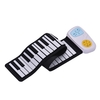 Tragbare 49-Tasten-Silikon-elektronische Tastatur Roll-Up Piano Eingebauter Lautsprecher mit Cartoon-Aufkleber für Kinder Kinder
