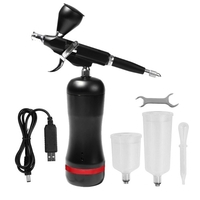 Tragbare Airbrush Auto Start & Stop Luftbürste 0, 3 mm 7cc Schwerkraftzufuhr Mini Handheld Airbrush