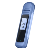Tragbare Alkohol Detektor Handheld Nicht-Kontakt Atem Schlag Tester mit Led-anzeige Bildschirm 3-farbe Anzeige Licht Schwarz (% BAC)