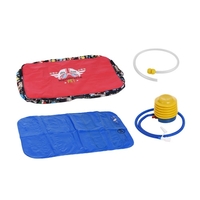 Tragbare aufblasbare große Haustier Hunde Katzen Pad Mat Bett mit abnehmbaren waschbar bequeme Tuch Cover Kissen wassergefüllte und luftgekühlten warmen Anzug für jede Jahreszeit 104 * 69 * 13cm / 41 * 27 * 5in