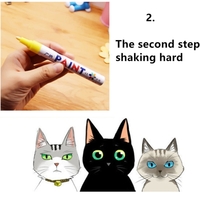 Tragbare Bunte Stift Auto Reifenprofil Gummi Metall Permanent Farbe Marker Graffiti Fettige Kratzer Reparatur Filzstift