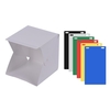 Tragbare DIY LED Studio Licht Box Zelt Kit Mini Faltbare Foto Studio Softbox 6500K mit Eingebautem 1pc LED Streifen 6 Verschiedene Farben von Backdrops 5V 1A USB Eingang für kleine Produkte Stilleben
