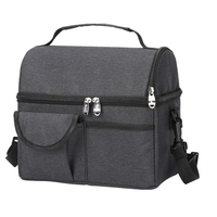 Tragbare doppellagige isolierte Kühltasche Lunch Bag Tote für Camping BBQ Picknick Outdoor-Aktivitäten