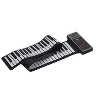 Tragbare elektrische 88 Tasten Handaufrollen Klavier Multifunktions-Digital-Klaviertastatur Eingebauter Lautsprecher Wiederaufladbare Lithium-Batterie Nachhall BT Funktion Flexible Silikon Klaviertastatur