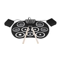 Tragbare elektronische Drum Set Roll Up Drum Kit 9 Silikon Pads USB Powered mit Fuß Pedale Drumsticks USB Kabel für Studenten Kids