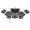 Tragbare elektronische Trommel Kit Hand Roll Drum Set 9 Silikon Pads Eingebaute Stereo-Lautsprecher 1000mA Lithium-Batterie mit Drumsticks Fuß Pedale 3, 5 mm Audio-Kabel