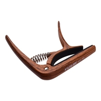 Tragbare Gitarre Capo Zinklegierung Capo Ton-Variation Clip Ergonomisches Design für klassische Gitarren Holzmaserung Farbe