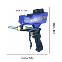 Tragbare Gravitations-Sandstrahlmaschine Pneumatischer Sandstrahlsatz Rustproof Sandblaster Small Sandblasting Machine
