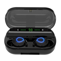 V10 BT5.0 Kopfhörer Intelligente Rauschunterdrückung Klare Anrufe Wasserdichte Kopfhörer Ladebox Digitalanzeige Power Bank Telefonhalterung