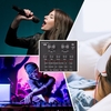 V8 Externes Live-Soundkarten-Mikrofon-Set Mini-Sound-Mixer-Board für Live-Streaming Karaoke-Gesang Musikaufnahme mit 12 lustigen Soundeffekten BT-Anschluss für Smartphone-Laptop-Tablet-PC