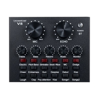V8 Multifunktionale externe Soundkarte 6 Soundmodi 12 Soundeffekte für Online-Singen Chatten Live-Video-Musikaufnahme