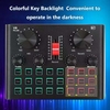 V8 Plus Live-Soundkarte zum Streamen von 15 Effekten USB-Audiomischer für Mikrofon Voice Changer-Gerät DJ-Karaoke-Equipment mit einstellbarer Lautstärke Unterstützung BT-Verbindung