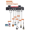 V8S Audio Karaoke BT Mixer Multifunktionale externe Soundkarte 6 Soundmodi 12 Soundeffekte für Online-Singen Chatten Live-Video-Musikaufnahme