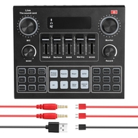 V9 Live Soundkarte BT Begleitung Audio Mixer mit Soundeffekten Broadcasting Recording Network Singen auf Handys Laptop