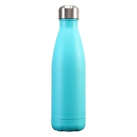 Vakuumisolierte Wasserflasche aus 500 ml Edelstahl,  Cola-Formflasche,  12 Stunden kalt und heiß wiederverwendbare,  auslaufsichere Sportflasche aus Metall