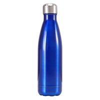 Vakuumisolierte Wasserflasche aus 500 ml Edelstahl,  Cola-Formflasche,  12 Stunden kalt und heiß wiederverwendbare,  auslaufsichere Sportflasche aus Metall