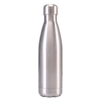 Vakuumisolierte Wasserflasche aus 500 ml Edelstahl,  Cola-Formflasche,  12 Stunden kalt und heiß wiederverwendbare,  auslaufsichere Sportflasche aus Metall