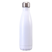 Vakuumisolierte Wasserflasche aus 500 ml Edelstahl,  Cola-Formflasche,  12 Stunden kalt und heiß wiederverwendbare,  auslaufsichere Sportflasche aus Metall