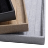 Velvet Leinen Leder Ringe Display Schmuck Aufbewahrungsbox Fall Schmuck Display Tray Show Case