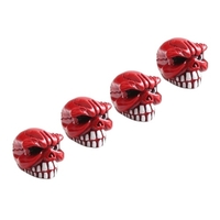 Ventilkappen aus Aluminiumlegierung Grün / ROT / SILBER Reifenventil-Staubkappen vom Bucktooth-Typ für Auto,  Motorrad,  Fahrrad und Fahrrad,  4er-Pack
