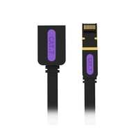 VENTION CAT 7-Netzwerkverlängerungskabel 10-Gigabit-Fast-Speed-Flachnetzwerkkabel RJ45-LAN-Kabel für Home Business 5m Schwarz