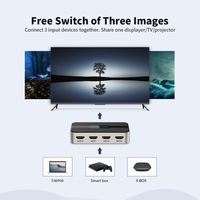 VENTION HDMI Switcher HD 3 in 1 Splitter mit 4K Full HD 1080P 3D-Effekt 3, 5-mm-Audiobuchse IR-Fernbedienung für Laptop / STB / XBOX / Projektor