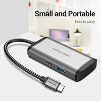 Vention TGAHB 5IN1 USB C HUB Typ C bis 4 * USB 3.0 + PD HUB Dock Multifunktionsadapter Konverter USB-C 3.1 Splitter Port USB-C HUB