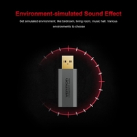 VENTION USB Externe Soundkarte mit 3, 5-mm-Stereo-Ohrhörer-Mikrofonadapter HIFI 7.1 Soundtrack Treiberfrei für PUGB PC Laptop PS4 Black